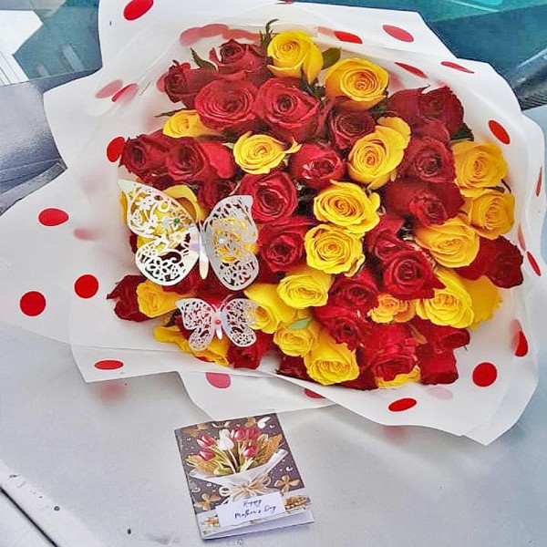 Yellow Red Roses