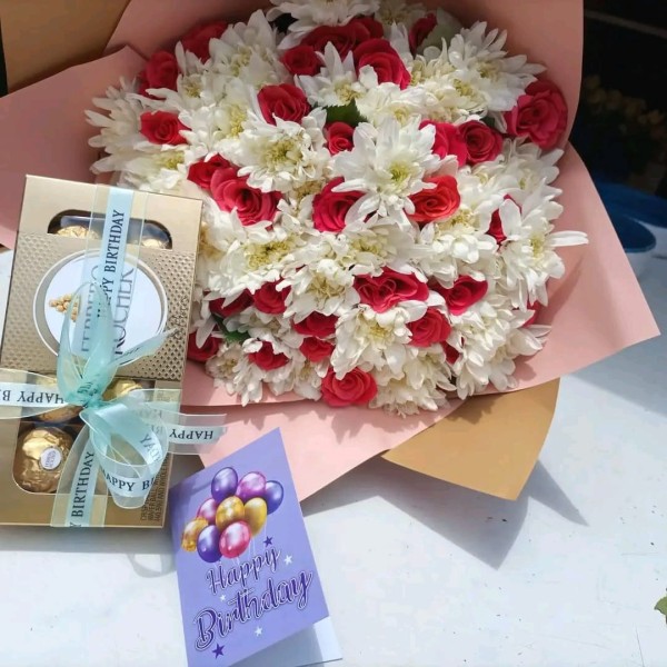 Pretty White Pink Sensation Bouquet